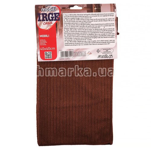 Фото Серветка для меблів Irge коричнева, з мікрофібри, 40*40 см, 1 шт № 2