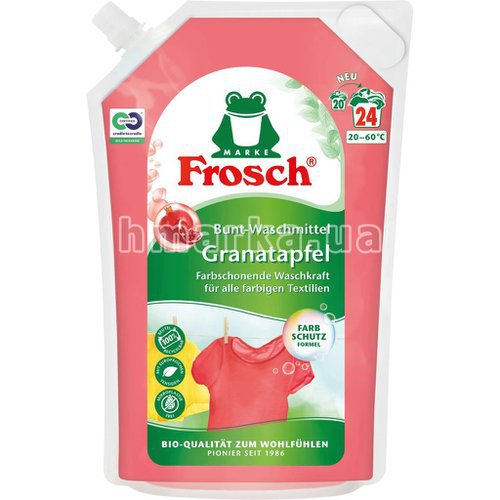 Фото Засіб для прання Frosch "Гранат" для кольорової білизни, 1.8 л № 1