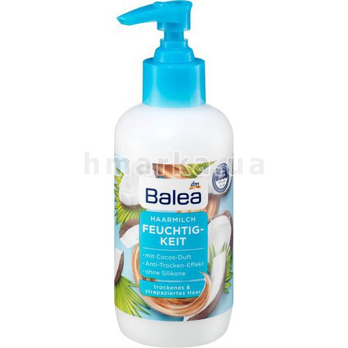 Фото Молочко для зволоження волосся Balea з ароматом кокоса, 200 мл № 1