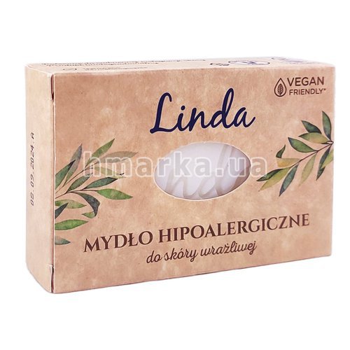 Фото Мило гіпоалергічне Linda з рослинними оліями і гліцерином, 100 г № 1