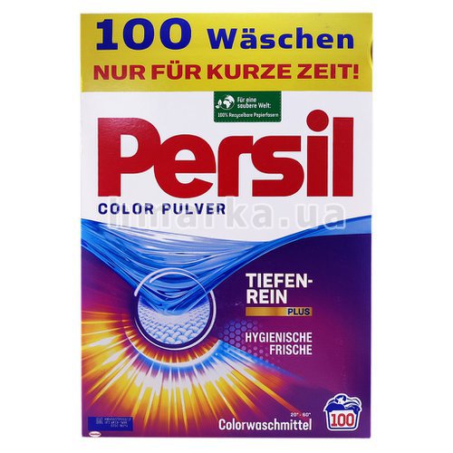 Фото Порошок для прання кольорових речей Persil Color Pulver на 100 прань, 6,5 кг № 1