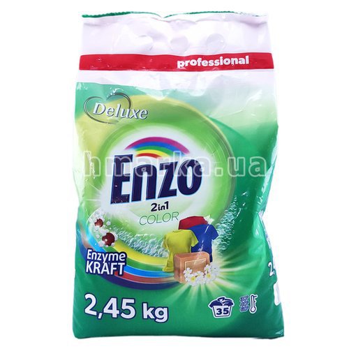Фото Порошок для прання кольорового одягу Enzo Color на 35 прань, 2,45 кг № 1