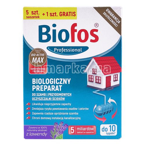 Фото Biofos Препарат для очистки септиков и выгребных ям, 1 пакетик № 1
