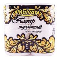 Туалетная бумага Malvar трехслойная, 4 шт.