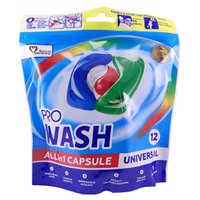 Pro Wash Капсулы для стирки цветного и светлого белья, 12 капсул