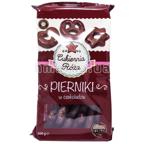 Фото Медове печиво в шоколаді Cukiernia Roza, 500 г № 1