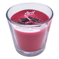 Свеча ароматическая Aril Шоколад с вишней в стеклянном стаканчике