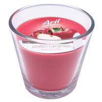 Свеча ароматическая Aril Яблокос корицей в стеклянном стаканчике