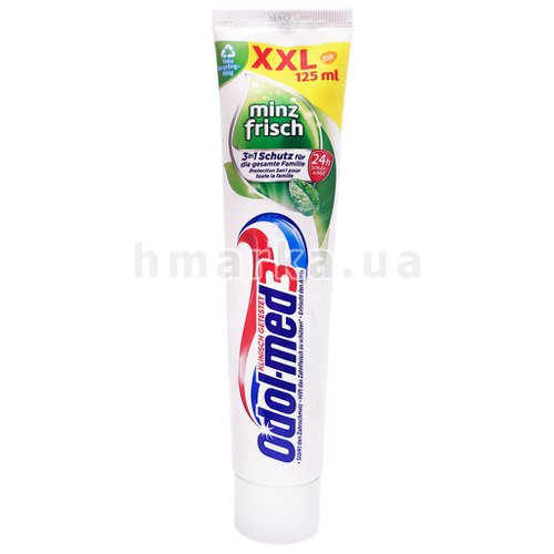 Фото Зубна паста Odol-med 3 Всебічний захист Свіжа м'ята, 125 мл № 1