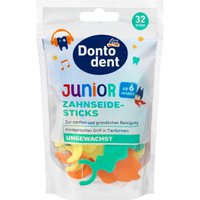 Зубные нити Dontodent Юниор для детей от 6 лет, 32 шт.