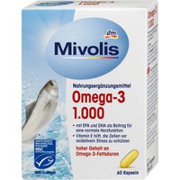 Омега-3 Mivolis 1000, 60 капсул, 85 г (Німеччина)