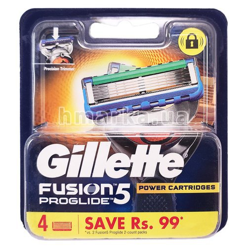 Фото Змінні касети для станка Gillette Fusion Proglide, 4 шт. № 1