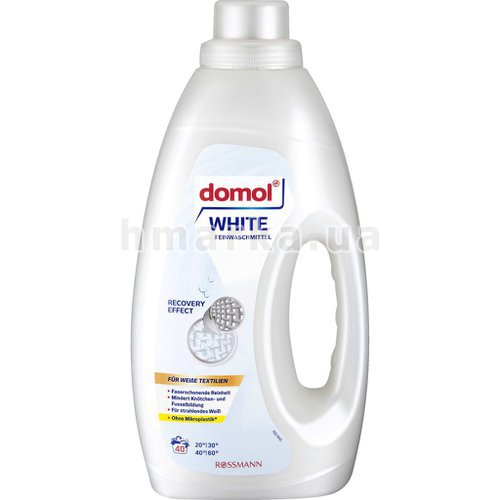 Фото Гель для прання білих делікатних речей Domol White, 40 прань, 1.5 л № 1