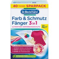 Серветки кольоро- та брудо-вловлювачі для прання кольорових речей Dr.Beckmann 3в1, 40 шт.