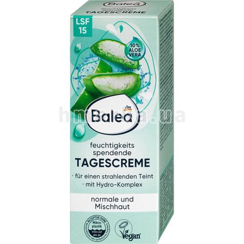 Фото Зволожуючий денний крем для обличчя Balea з SPF15, 50 мл № 11