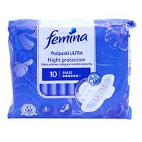 Ночные прокладки для интимной гигиены Femina Ultra Maxi, 10 шт.