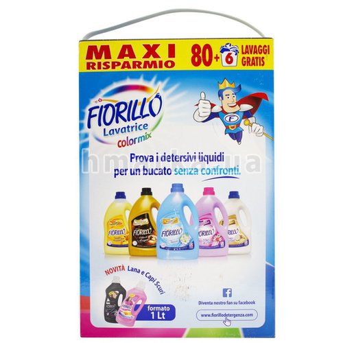 Фото Порошок для прання кольорового одягу Fiorillo Colormix на 86 прань, 6 кг № 4
