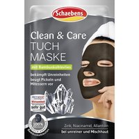 Тканинна маска Schaebens Clean & Care для проблемної та комбінованої шкіри з цинком, ніацинамідом та алантоїном, 1 шт