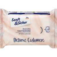 Влажная туалетная бумага Sanft&Sicher Deluxe Cashmere, 50 шт. (БИОРАЗЛАГАЕМЫЙ)