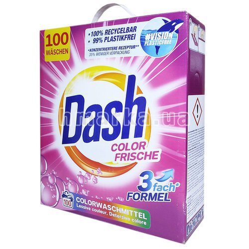 Фото Порошок для прання кольорового одягу Dash Color Frische, на 100 прань, 6 кг № 1