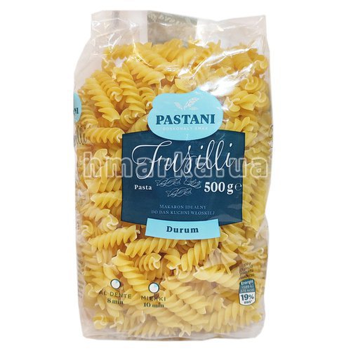 Фото Італійські макарони Pastani Fusilli з твердих сортів пшениці, 500 г № 1