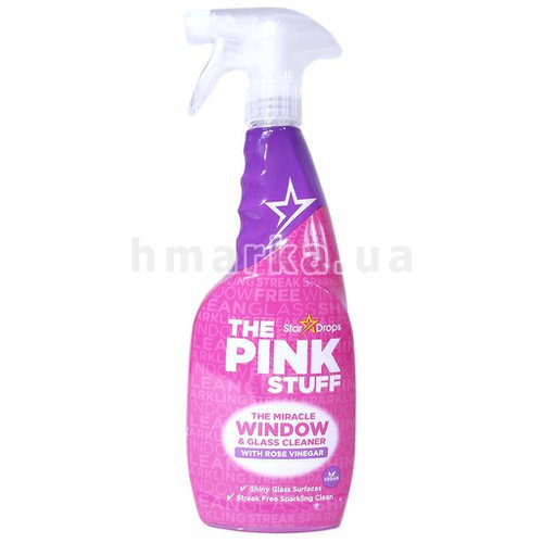 Фото Засіб для миття вікон The Pink Stuff з трояндовим оцтом, 750 мл № 1