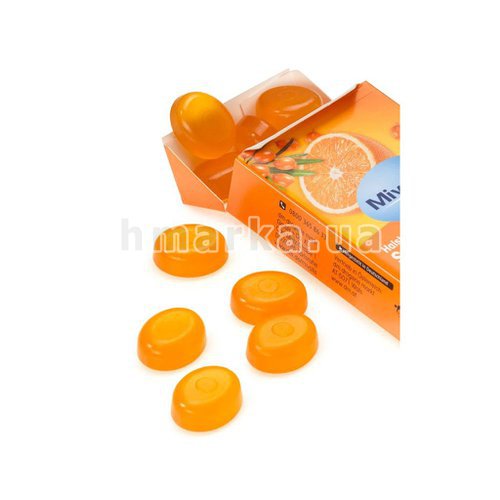 Фото Конфеты Mivolis Облепиховый апельсин с витамином С от кашля, для детей, без сахара, 75 г № 3