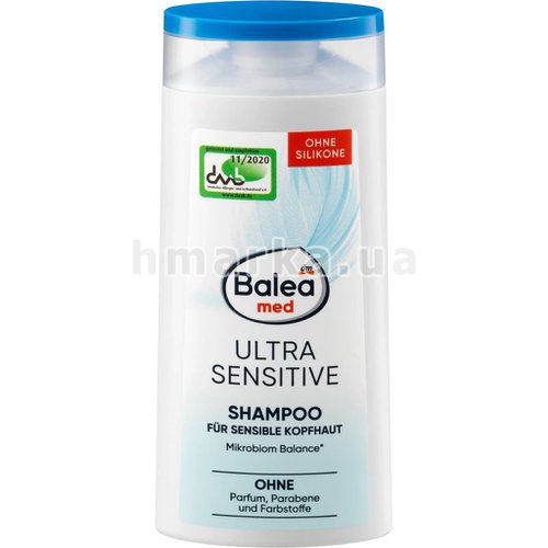 Фото Шампунь Balea MED Ultra Sensitive для чутливої шкіри голови, 250 мл № 1