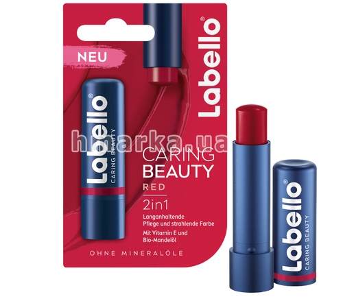 Фото Бальзам-догляд за губами Caring Beauty Red від Labello, 4,8 г № 4