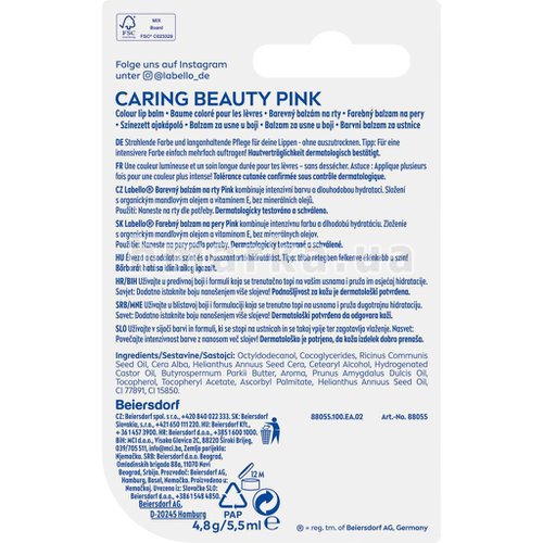Фото Бальзам-уход за губами Caring Beauty Pink от Labello, 4,8 г № 6