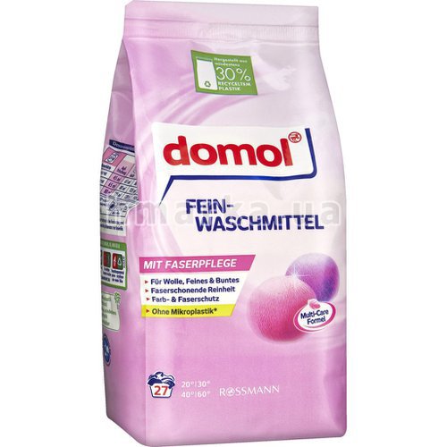 Фото Пральний порошок Domol "Fein" для кольорових делікатних речей, 27 прань, 1.35 кг № 1