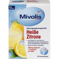 Гарячий напій Mivolis Гарячий лимон, палички порційні,  20 шт., 100 г (Німеччина)