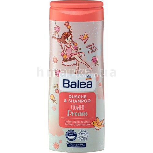 Фото Детский гель-душ и шампунь Balea Цветочная мечта, 300 мл № 1
