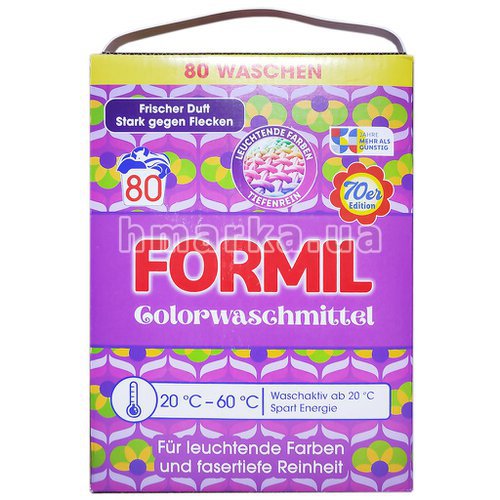 Фото Пральний порошок Formil Color для кольорової білизни, на 80 прань, 5.2 кг № 4