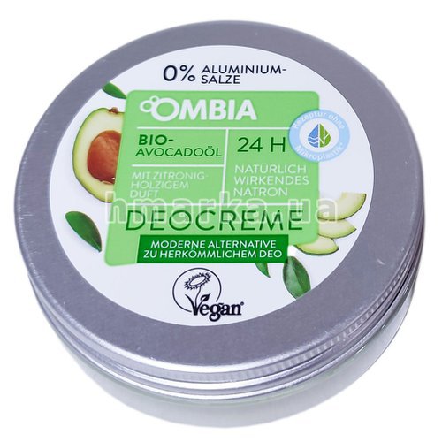 Фото Крем-дезодорант Ombia с био-маслом Авокадо и содой, 50 мл № 2
