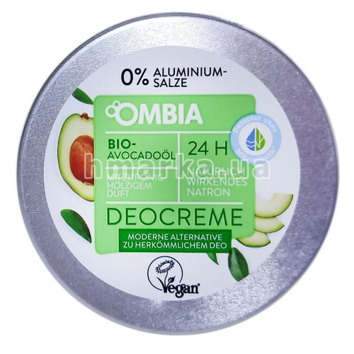 Фото Крем-дезодорант Ombia з біо-олією Авокадо та содою, 50 мл № 1