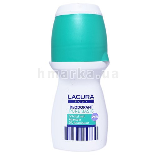 Фото Роликовий дезодорант Lacura Pure Basic, 0% алюмінію, 50 мл № 1