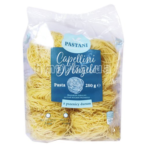 Фото Італійська лапша-гнізда Pastani Cappellini O'Angelo з твердих сортів пшениці, 250 г № 1