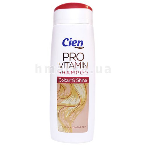Фото Шампунь для фарбованого волосся Cien "Захист кольору і блиск" білий, 300 мл № 1