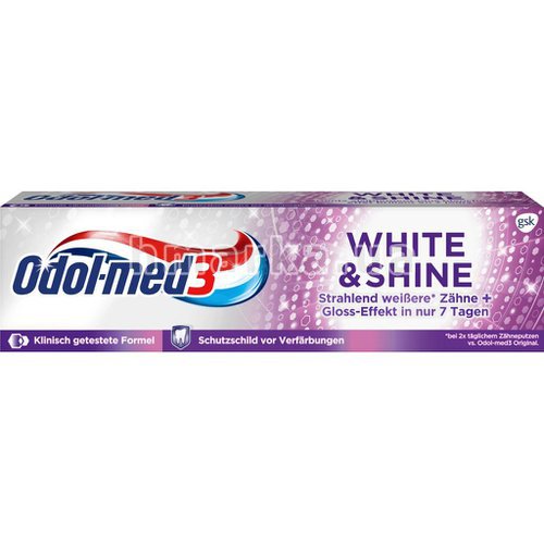 Фото Зубна паста Odol med 3 White & Shine, 75 мл № 1