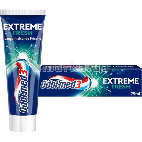 Фото Зубна паста Odol med 3 Extreme Fresh Екстремальна свіжість, 75 мл № 1