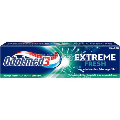 Фото Зубна паста Odol med 3 Extreme Fresh Екстремальна свіжість, 75 мл № 2