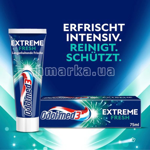 Фото Зубна паста Odol med 3 Extreme Fresh Екстремальна свіжість, 75 мл № 7