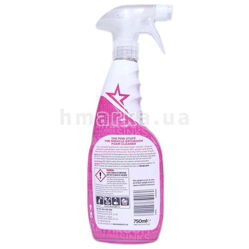 Фото Пенное чистящее средство для ванной комнаты The Pink Stuff, 750мл № 2