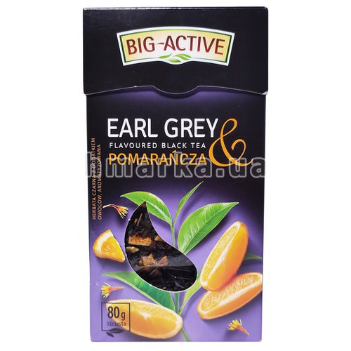 Фото Чай черный Big - Active Earl Grey с апельсином и диким шафраном, 80 г № 1