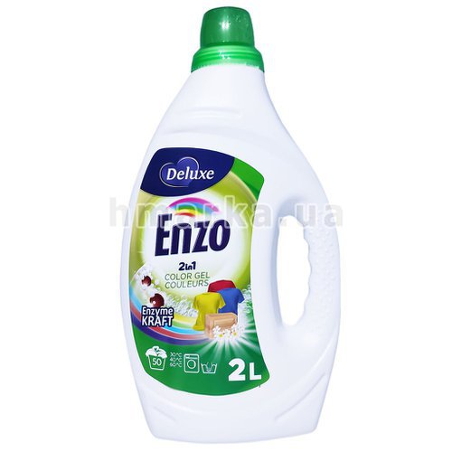 Фото Гель для прання кольорового одягу Enzo 2 in 1 Color Gel, на 50 прань, 2 л № 1
