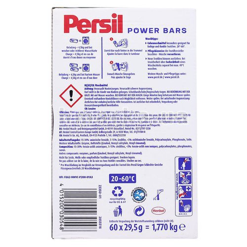 Фото Таблетки для прання кольрової білизни Persil Power Bars Color, 60 шт. № 2