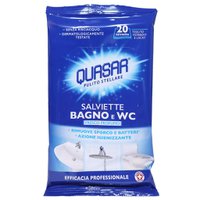 Серветки для чищення ванної кімнати та туалету Quasar Bagno e WC, 20 шт.