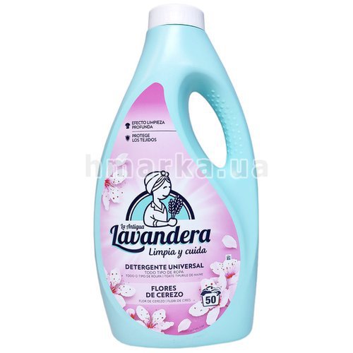 Фото Універсальний гель для прання Lavandera Вишневий цвіт, 50 прань, 2,5 л № 1