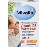 Вітамін D3 Mivolis 5600 О.М. в м'яких капсулах, 12 шт.